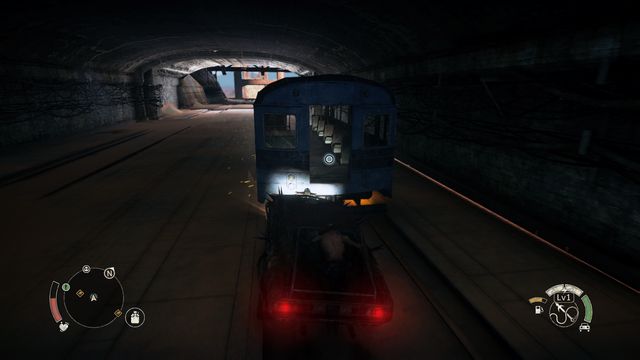 Push the train on the track and destroy the barricades. - Ironclad Faith | Wasteland missions - Wasteland missions - Mad Max Game Guide