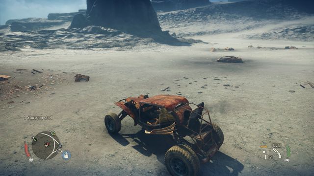 The dog turns his head towards the minefields, and on the minefield - towards a single mines. - Minefields | Activities - Activities - Mad Max Game Guide