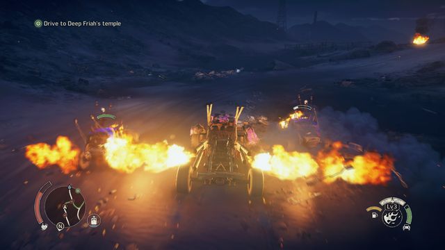 Burners are perfect against enemies driving close to your vehicle. - In vehicle | Combat - Combat - Mad Max Game Guide