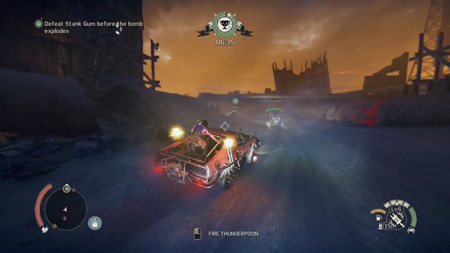 When using Thunderpoon, you can select your target. - In vehicle | Combat - Combat - Mad Max Game Guide