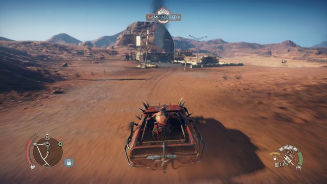 When driving from south, you can bypass the gate and enter the camp directly. - Wailing Wind | Pink Eyes Territory - maps - Pink Eyes Territory - maps - Mad Max Game Guide