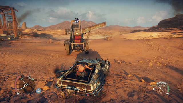 Uncover the tank and then destroy the barrels. - Wailing Wind | Pink Eyes Territory - maps - Pink Eyes Territory - maps - Mad Max Game Guide