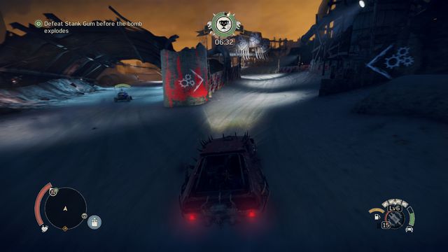 Choose shortcut in order to increase the durability level of the Magnum Opus vehicle. - Immortal Enemy | Story missions - Story missions - Mad Max Game Guide