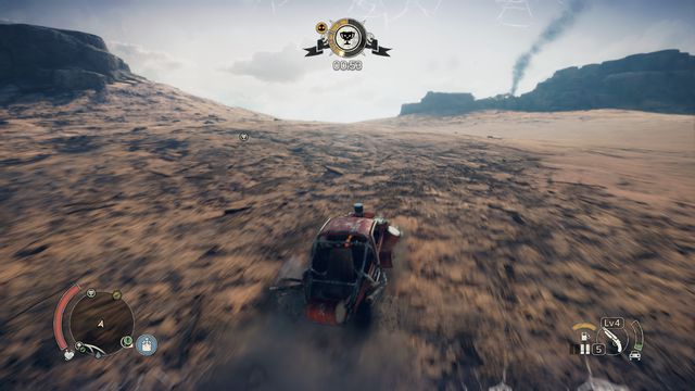 Frequently, driving off the marked track will allow you to obtain a better time - Death Runs | Activities - Activities - Mad Max Game Guide