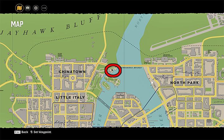 The comic book is adjacent to the Terranova Bridge and Robinson Park - it is in the northern part of the City of Lost Heaven - Mafia Definitive Edition: Monthly Gangsters Comics - list and locations - Secrets and finders - Mafia Definitive Edition Guide, Walkthrough