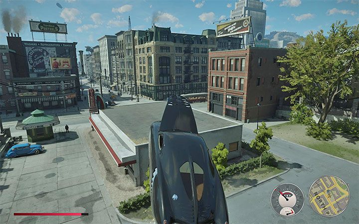 Your task is to drive on the ramp shown in picture 1 - Mafia Definitive Edition: Monthly Gangsters Comics - list and locations - Secrets and finders - Mafia Definitive Edition Guide, Walkthrough