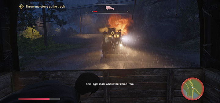 The last part of the fight involves throwing Molotov cocktails at the armored van - Mafia Definitive Edition: Police armored vehicle - how to stop it? - FAQ - Mafia Definitive Edition Guide, Walkthrough