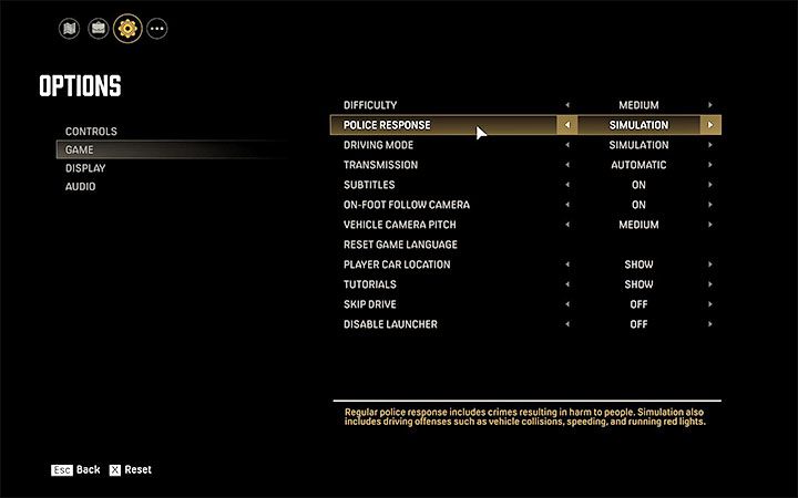 Mafia Definitive Edition allows players to change the "sensitivity" of the police response to the main character's actions - Mafia Definitive Edition: Police - how to avoid? - FAQ - Mafia Definitive Edition Guide, Walkthrough