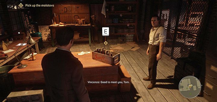 Vincenzo stays on the floor of one of the neighboring buildings – he supplies the gangsters with equipment - Mafia Definitive Edition: Molotov Party - walkthrough - Walkthrough - Mafia Definitive Edition Guide, Walkthrough