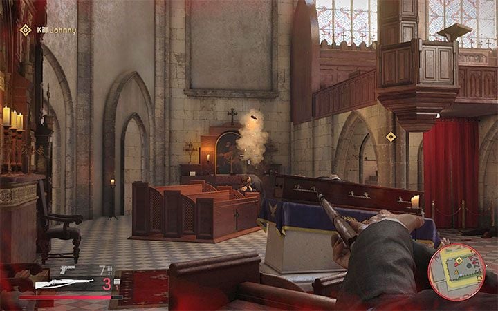 Initially, defend yourself near the area where the battle in the church has started - Mafia Definitive Edition: The Saint and the Sinner - walkthrough - Walkthrough - Mafia Definitive Edition Guide, Walkthrough