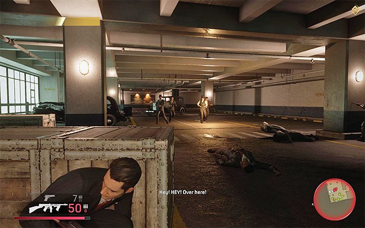 After watching the cutscenes, keep staying behind the cover - Mafia Definitive Edition: Great Deal - walkthrough - Walkthrough - Mafia Definitive Edition Guide, Walkthrough