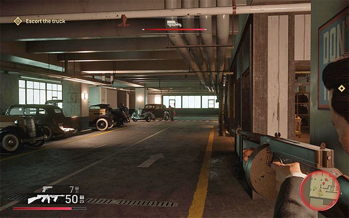 While running through the underground parking lot, you don't have to worry so much that the truck will get destroyed - Mafia Definitive Edition: Great Deal - walkthrough - Walkthrough - Mafia Definitive Edition Guide, Walkthrough