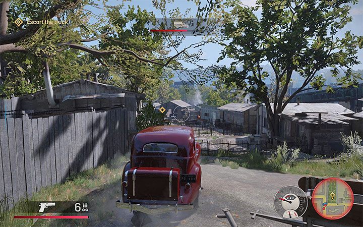 In the further part of the chase, you will have to drive on rough terrain through Hooverville - Mafia Definitive Edition: Great Deal - walkthrough - Walkthrough - Mafia Definitive Edition Guide, Walkthrough