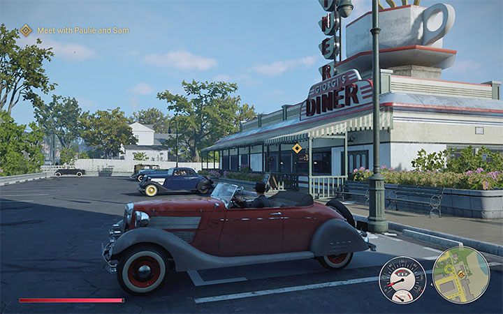 Get in any vehicle (it could be the same one you used to get to Sergio's house) and head to Giorgi's Diner located in the southeast corner of Oakwood - Mafia Definitive Edition: You Lucky Bastard - walkthrough - Walkthrough - Mafia Definitive Edition Guide, Walkthrough
