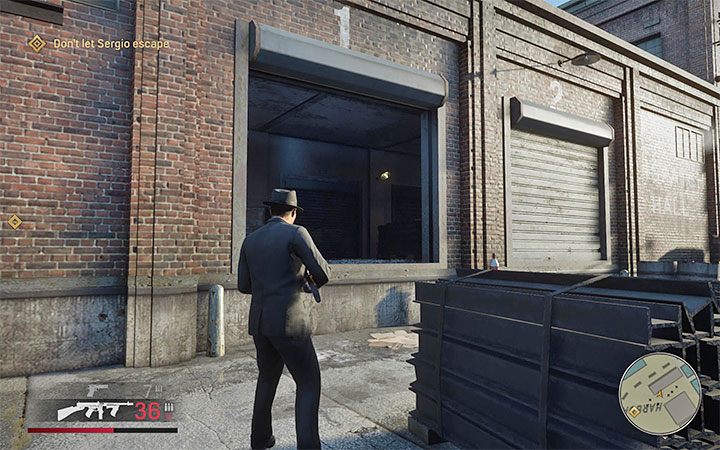 Watch out for new snipers and take the opportunity to explore the warehouse shown in the pictures - Mafia Definitive Edition: You Lucky Bastard - walkthrough - Walkthrough - Mafia Definitive Edition Guide, Walkthrough