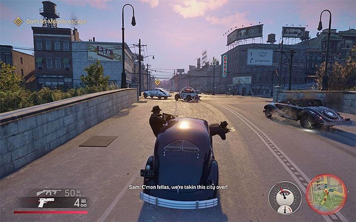 You have to start chasing the limo with Don Morello inside - Mafia Definitive Edition: Creme De La Creme - walkthrough - Walkthrough - Mafia Definitive Edition Guide, Walkthrough