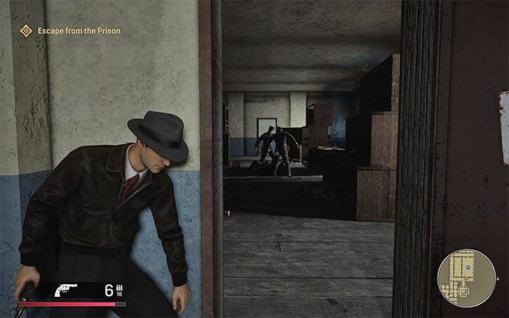 The nearby corridors should be patrolled by two more police officers – killing them (quietly or in regular fight) is optional - Mafia Definitive Edition: Election Campaign - walkthrough - Walkthrough - Mafia Definitive Edition Guide, Walkthrough