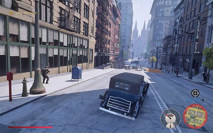 Locations marked with arrows can also help you lose the police chase - Mafia Definitive Edition: Side job - walkthrough - Walkthrough - Mafia Definitive Edition Guide, Walkthrough