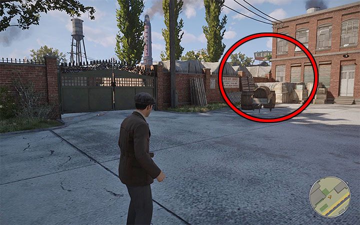 Go to the right side of the main entrance, that is, to the north - Mafia Definitive Edition: Manta Prototyper - hidden car, where to find - Cars - Mafia Definitive Edition Guide, Walkthrough