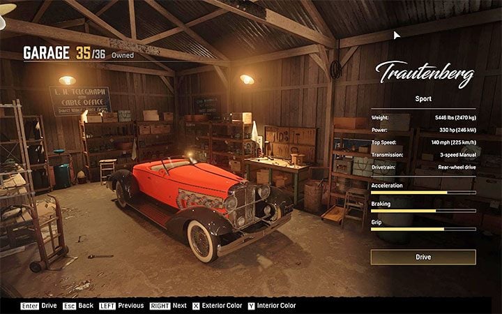 You can choose the Trautenberg Sport car after visiting any garage - Mafia Definitive Edition: Trautenberg Sportr - hidden car, where to find - Cars - Mafia Definitive Edition Guide, Walkthrough
