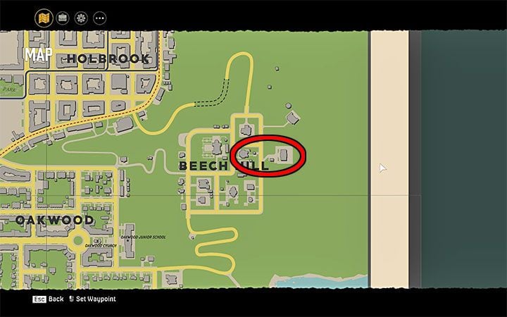 The property in the postcard is the one at the eastern end of the map - the accompanying screenshots show it, but you won't find the hidden car in that exact spot - Mafia Definitive Edition: Lassiter V16 Appolyonr - hidden car, where to find - Cars - Mafia Definitive Edition Guide, Walkthrough