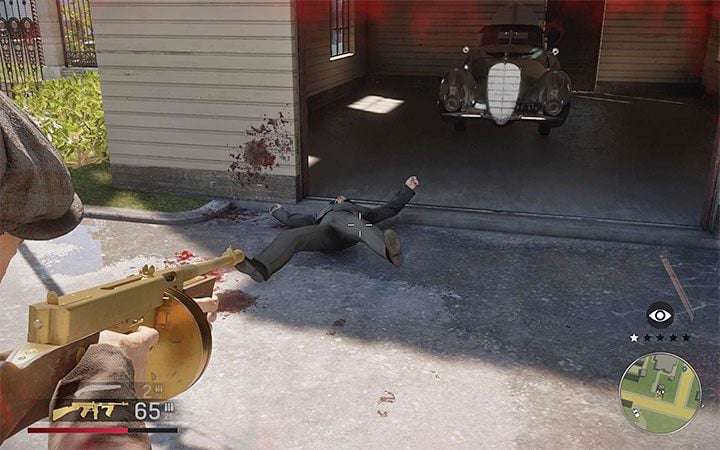 Inside the garage there is a person that will attack Tommy - Mafia Definitive Edition: Lassiter V16 Appolyonr - hidden car, where to find - Cars - Mafia Definitive Edition Guide, Walkthrough