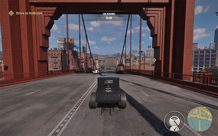 Crazy Horse is a very fast car – make use of this whenever you are driving on a straight road - Mafia Definitive Edition: The Crazy Horse - walkthrough - Free raid - Mafia Definitive Edition Guide, Walkthrough