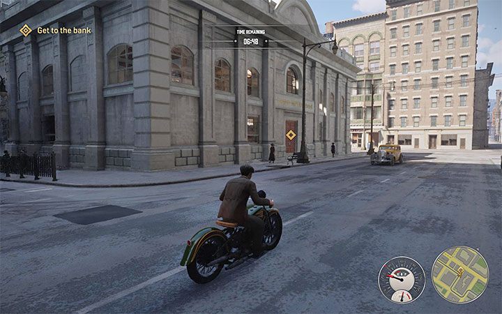 In order to complete this task, you must enter the vault of the Grand Imperial Bank, kill the man who is there, and remove his corpse from the bank - Mafia Definitive Edition: Pennies from Hell - walkthrough - Free raid - Mafia Definitive Edition Guide, Walkthrough