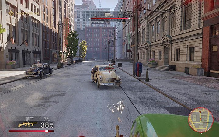 Get on the passenger seat to begin the ride - Mafia Definitive Edition: Professional Protection - walkthrough - Free raid - Mafia Definitive Edition Guide, Walkthrough