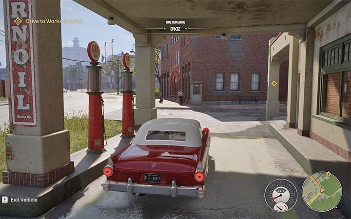 This is a time trial – you have 5 minutes to reach the workshop located in the Works Quarter - Mafia Definitive Edition: Betty - walkthrough - Free raid - Mafia Definitive Edition Guide, Walkthrough