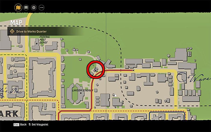 The first gas station is located in the Holbrook near where the trial began - Mafia Definitive Edition: Betty - walkthrough - Free raid - Mafia Definitive Edition Guide, Walkthrough