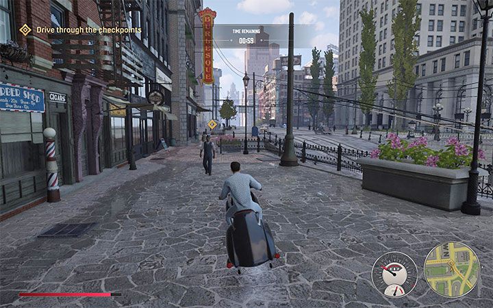 This mission is a time trial and you are driving a motorcycle - Mafia Definitive Edition: Mister Fancy Bike - walkthrough - Free raid - Mafia Definitive Edition Guide, Walkthrough