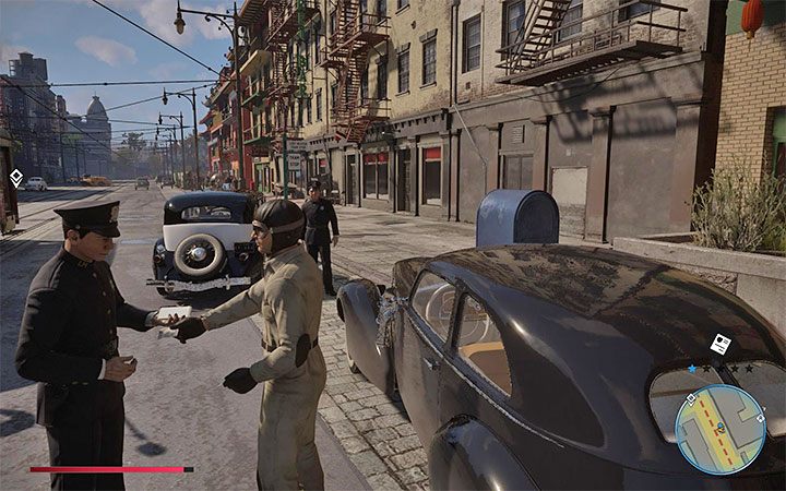 You will see a cut-scene from getting a ticket and giving an officer a bribe - Mafia Definitive Edition: Stuffed pockets - trophy guide - Trophy guide - Mafia Definitive Edition Guide, Walkthrough