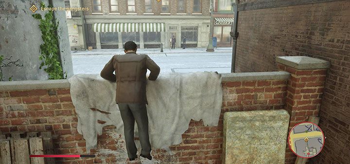 After a cut-scene is shown, Tommy is attacked by a group of mobsters under Morello's command - Mafia Definitive Edition: Running Man - walkthrough - Walkthrough - Mafia Definitive Edition Guide, Walkthrough