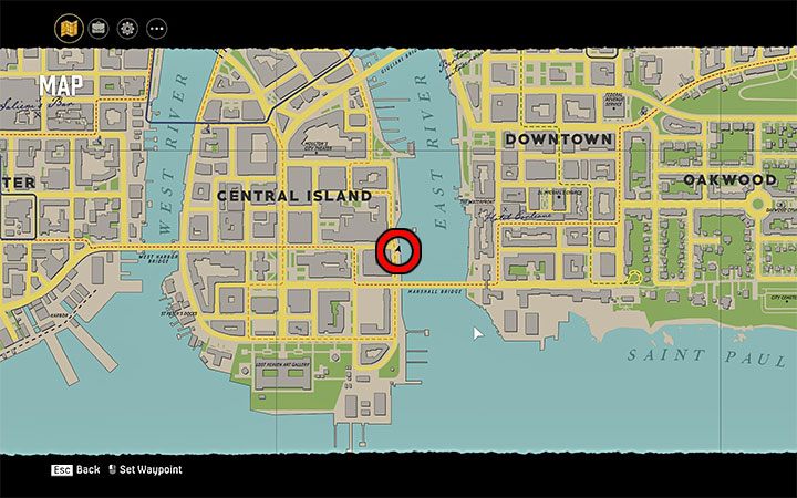 The card lies on a brick wall next to the East River in the eastern part of the Central Island district - Mafia Definitive Edition: Cigarette Cards - list and locations - Secrets and finders - Mafia Definitive Edition Guide, Walkthrough