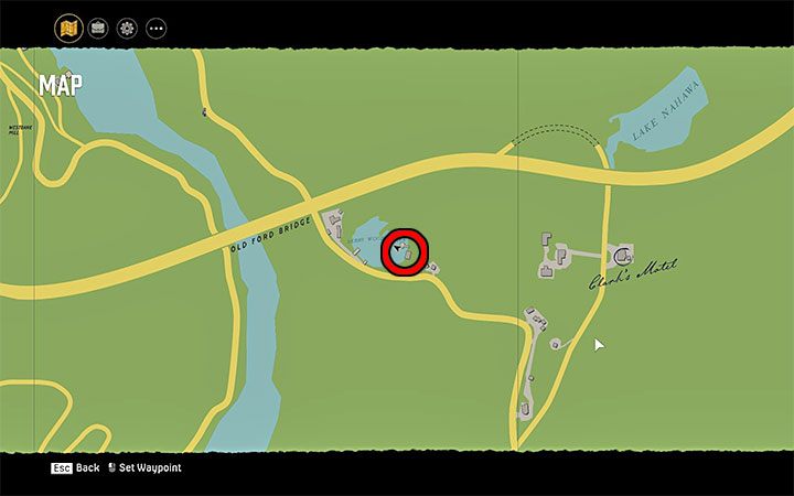 The magazine is located on a small pier adjacent to the Berry Wood Creek pond in the countryside - Mafia Definitive Edition: Terror Tales magazines - list and locations - Secrets and finders - Mafia Definitive Edition Guide, Walkthrough