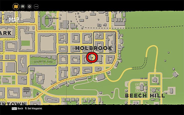 The magazine is inside a small cabin in the Holbrook neighborhood as shown in the picture - Mafia Definitive Edition: Terror Tales magazines - list and locations - Secrets and finders - Mafia Definitive Edition Guide, Walkthrough