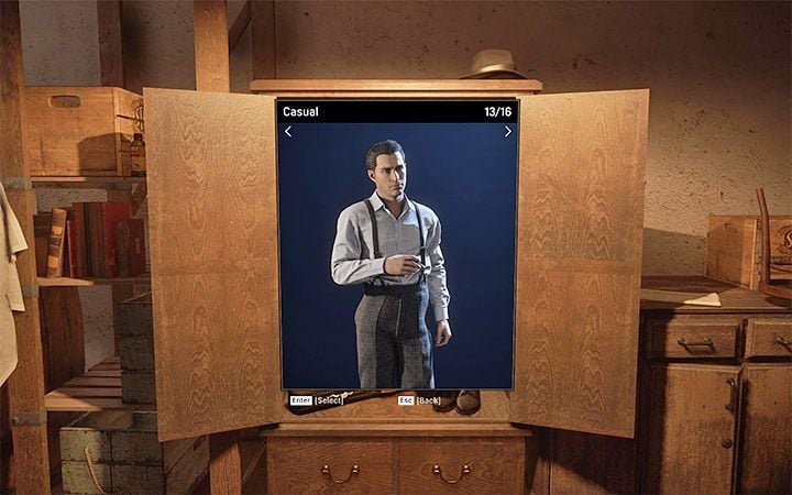 Casual – This outfit is only available in a version without headgear, a vest and the upper part of the suit - Mafia Definitive Edition: Appearance - how to change? - FAQ - Mafia Definitive Edition Guide, Walkthrough