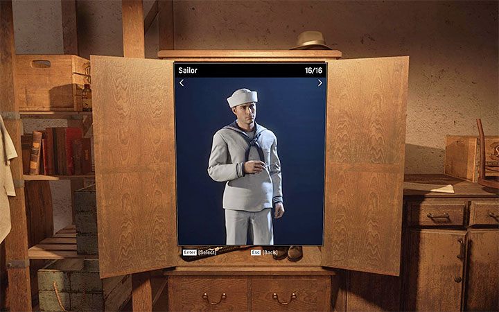 Sailor – This is a sailor disguise that the main character wears during the mission Happy Birthday to get on the paddle steamer - Mafia Definitive Edition: Appearance - how to change? - FAQ - Mafia Definitive Edition Guide, Walkthrough