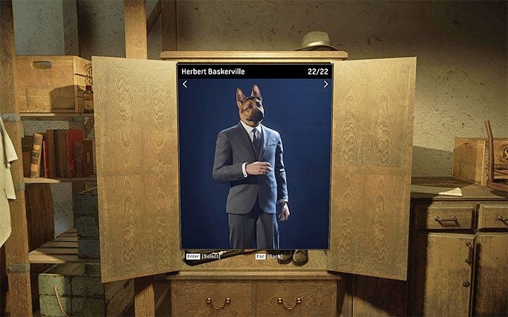 Herbert Baskerville – this costume of the head of a dog is a reward for completing the final side mission, Curse of the Baskervilles - Mafia Definitive Edition: Appearance - how to change? - FAQ - Mafia Definitive Edition Guide, Walkthrough