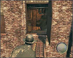 Climb to a small roof and then to a pipe #1 and a metal balcony #2 - Chapter 9 - Balls and Beans - p. 2 - Walkthrough - Mafia II - Game Guide and Walkthrough