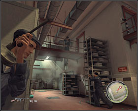 Take cover near the entrance to the next corridor and start eliminating hostile units from here - Chapter 10 - Room Service - p. 3 - Walkthrough - Mafia II - Game Guide and Walkthrough
