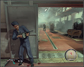 Slowly start moving towards the laundry room #1 where the last group of Clemente's men is stationed - Chapter 10 - Room Service - p. 3 - Walkthrough - Mafia II - Game Guide and Walkthrough