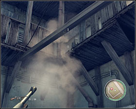 Carefully approach the door that was destroyed recently and eliminate one of the enemies from here #1 - Chapter 13 - Exit the Dragon - p. 2 - Walkthrough - Mafia II - Game Guide and Walkthrough