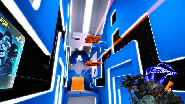 Fire red charge at both platforms - Introductory Fusion - Walkthrough - Act I - Magrunner: Dark Pulse - Game Guide and Walkthrough