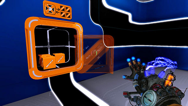 Collect all four small cubes and place them in the module next to the entrance (screen above) - Introductory Fusion - Walkthrough - Act I - Magrunner: Dark Pulse - Game Guide and Walkthrough