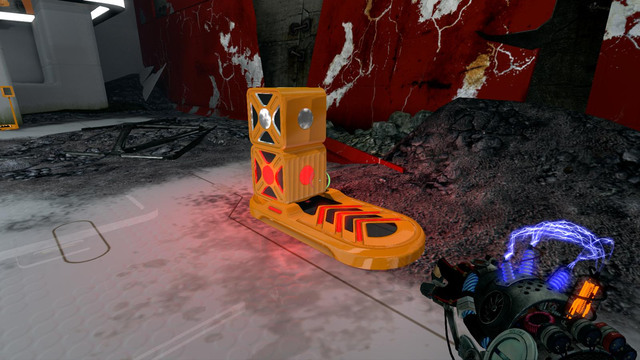 On the next platform you find another cube - Intermediate Jumper - Walkthrough - Act II - Magrunner: Dark Pulse - Game Guide and Walkthrough