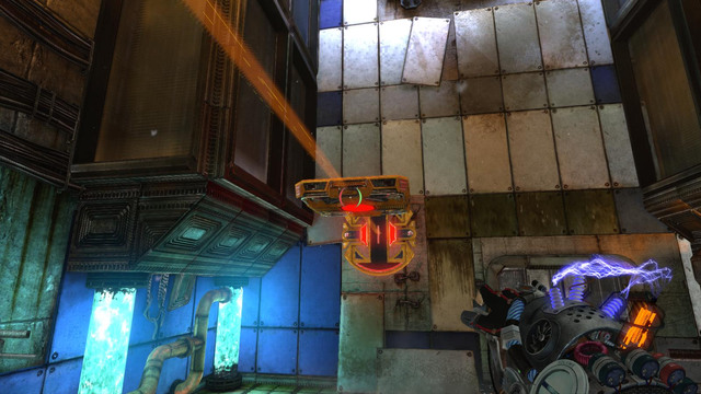 Stand on the platform, but not on the cube - Disconnect - Walkthrough - Act II - Magrunner: Dark Pulse - Game Guide and Walkthrough