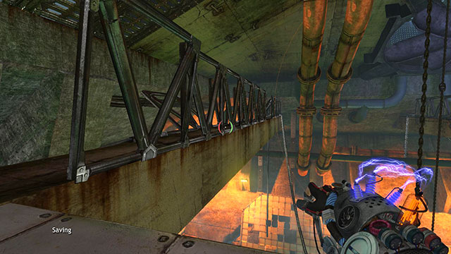 Walk under the ceiling - Ruptured - Walkthrough - Act II - Magrunner: Dark Pulse - Game Guide and Walkthrough