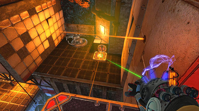 Stop the platform few meters before the next one - Intersection - Walkthrough - Act II - Magrunner: Dark Pulse - Game Guide and Walkthrough